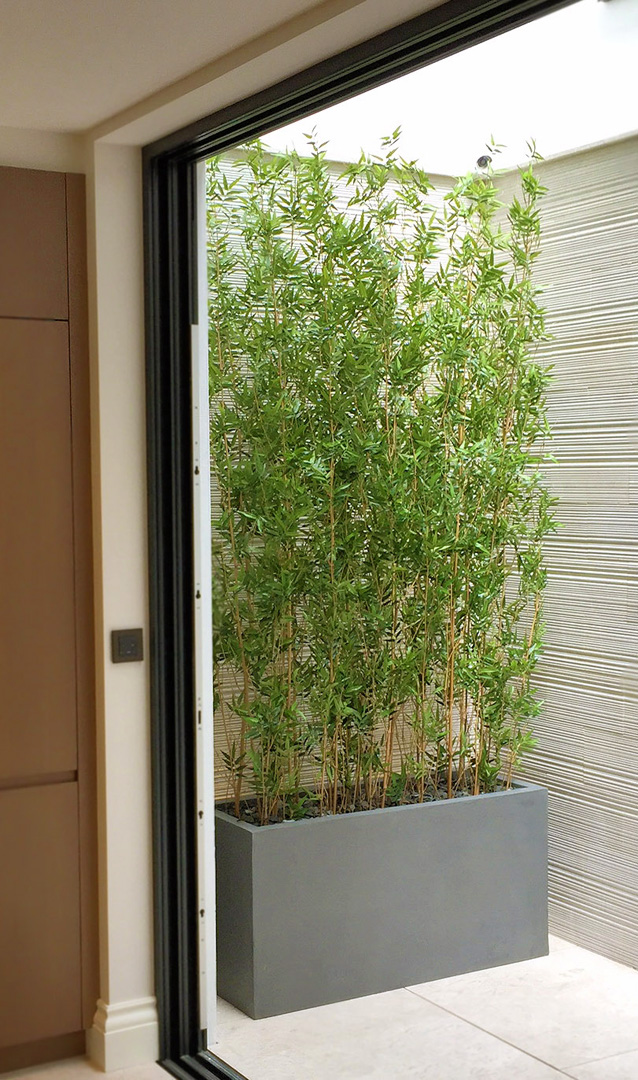 708 fake landscapes oriental bamboo 280cm in contemporary trough